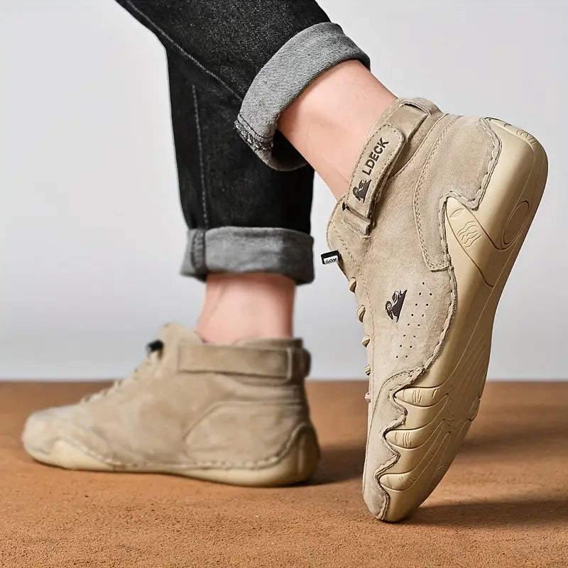 Bootrek | Heren Suède Enkellaars Sneakers – Stijlvolle Casual Boots met Slijtvaste Antislip Zool