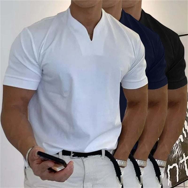 Aladar | Heren Slim Casual T-shirt - Korte Mouw, Businesswear