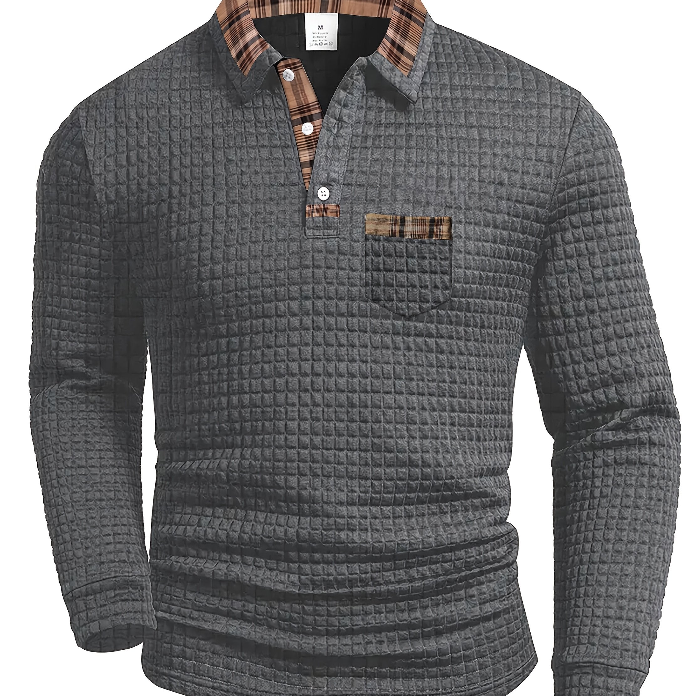 Zenobius | Herenoverhemd met lange mouwen en knopen – Casual regular fit met geruite kraag