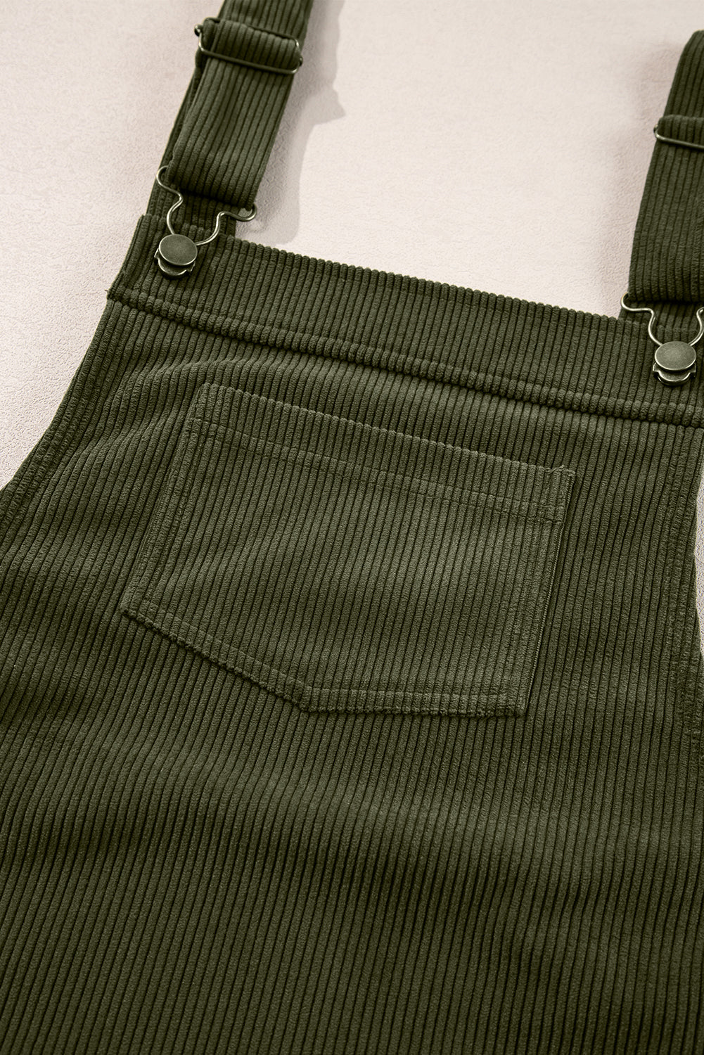 Vionessa | Dames Mini Corduroy Overall Jurk - Mouwloze Dungaree met Zakken Aan De Voorkant