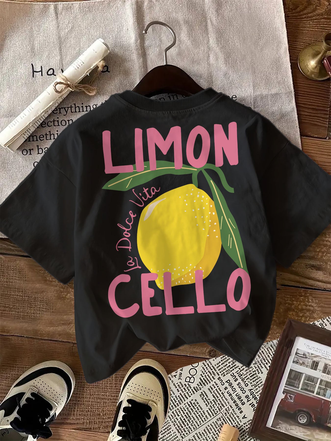 Cielle | Dames-T-shirt met grafische print Citroen - Casual Korte Mouw Top met Crew Hals