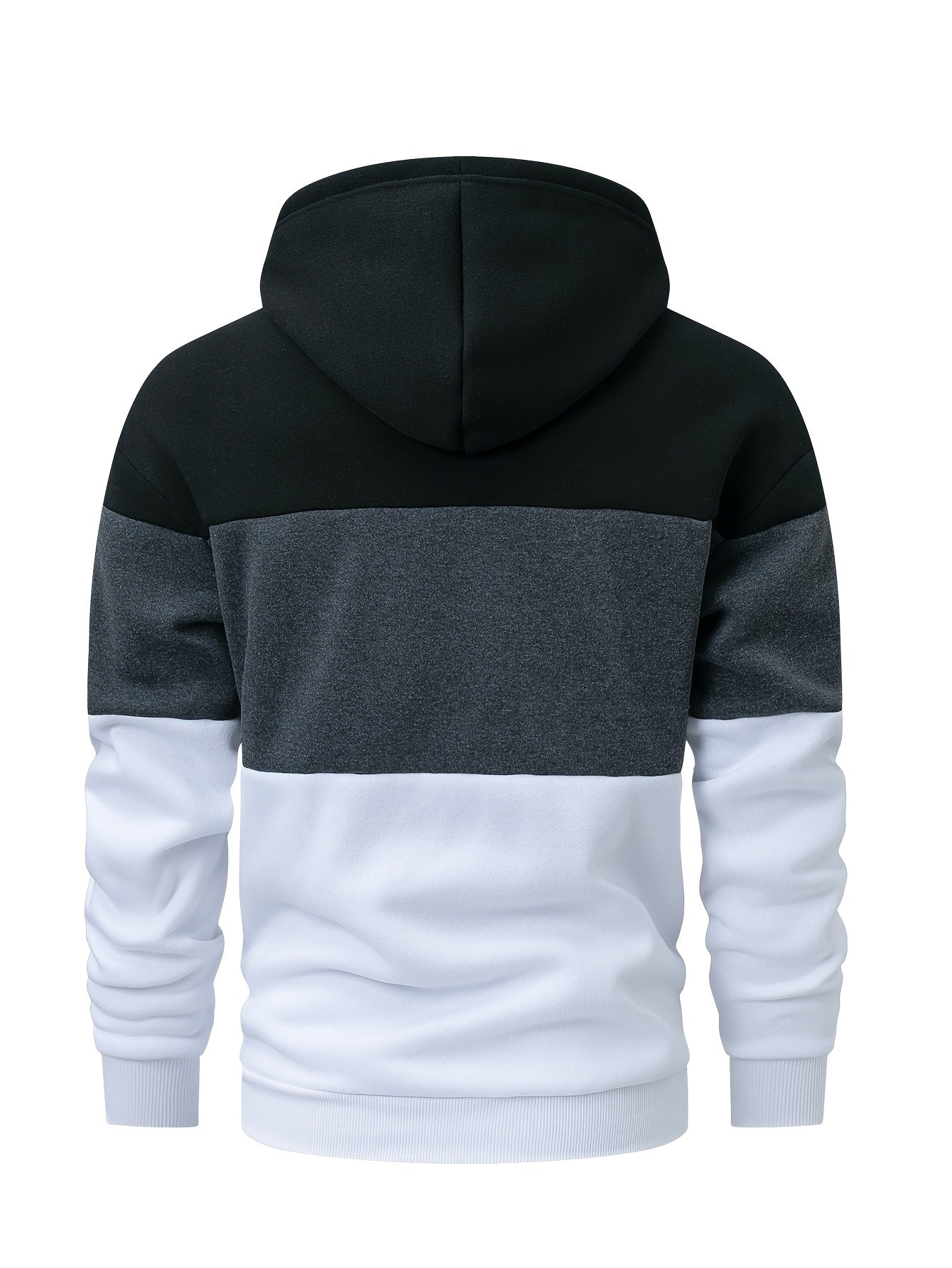 Eitan | Oversized hoodie voor heren met kleurblokken – Tweekleurige pullover met zakken