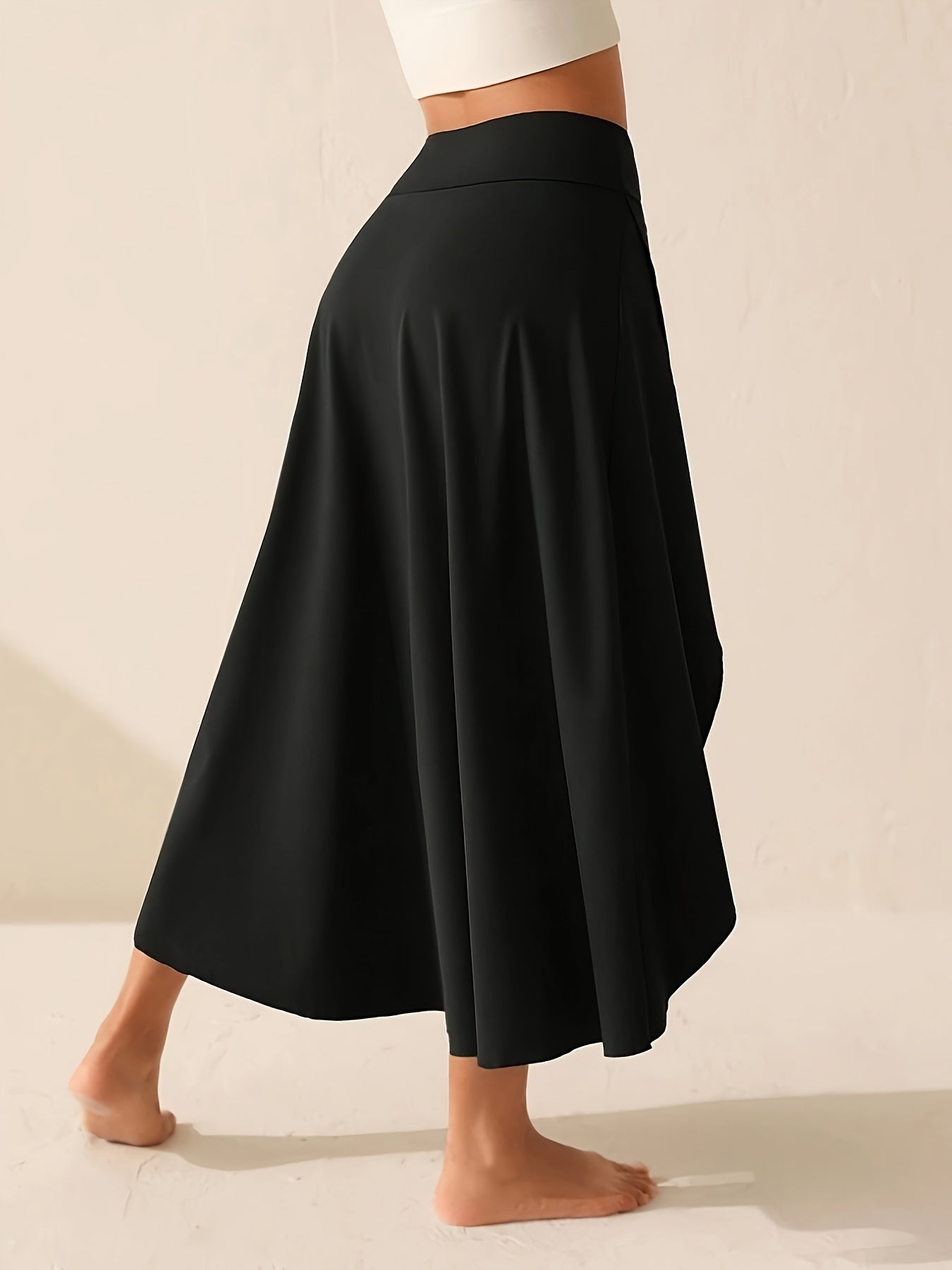 Wilona | Damesrok met hoge taille en asymmetrische split met ingebouwde short