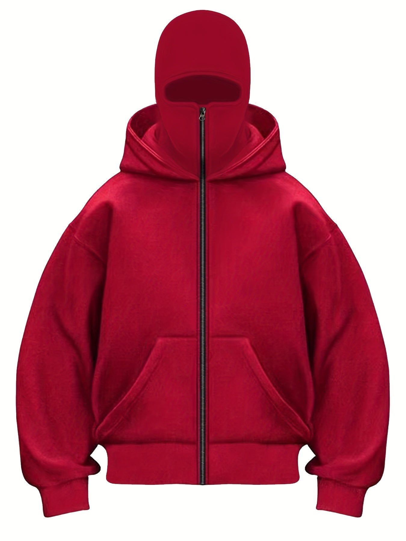 Akselsson | Herenhoodie met masker – Casual effen pullover, kangoeroezak, streetwear, warm sweatshirt