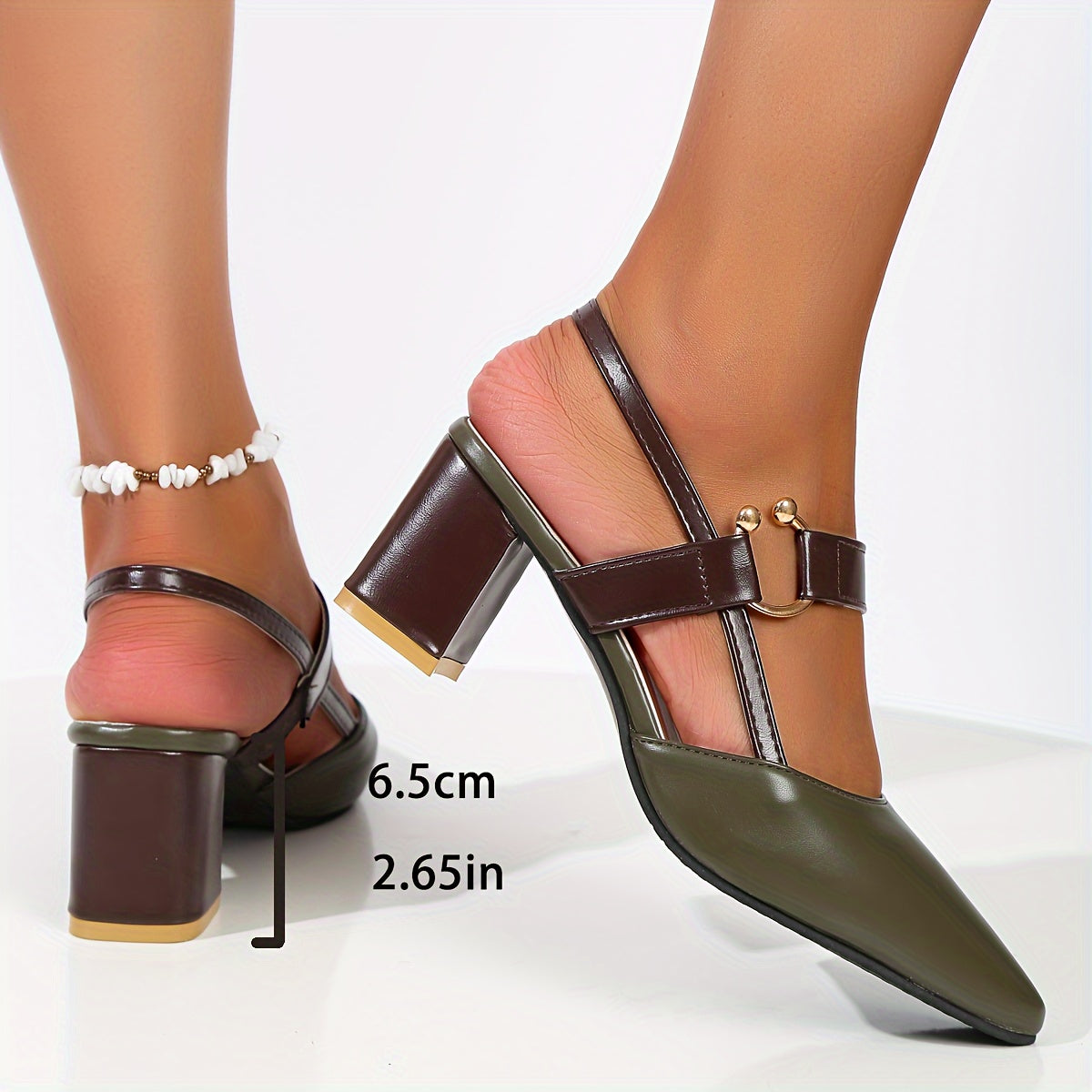 Strykko | stylish Orthopedic sandals, chunky heels, pointed toe