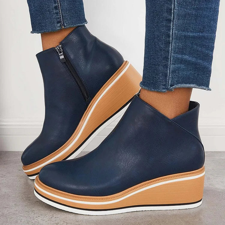 Vellora | Dames enkellaarsjes met wollen voering – Elegante winterlaarzen