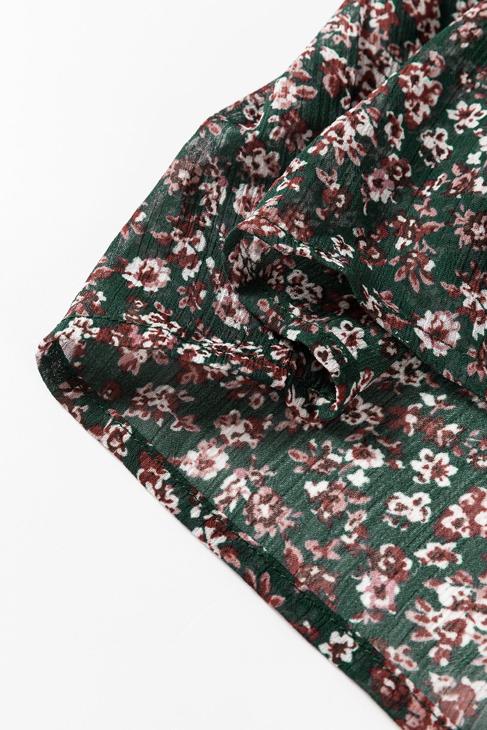 Gaelia | Mini jurk met bloemen en sweetheart halslijn, Lange Mouwen & Gesmokte Rug - Vloeiende Casual Fit