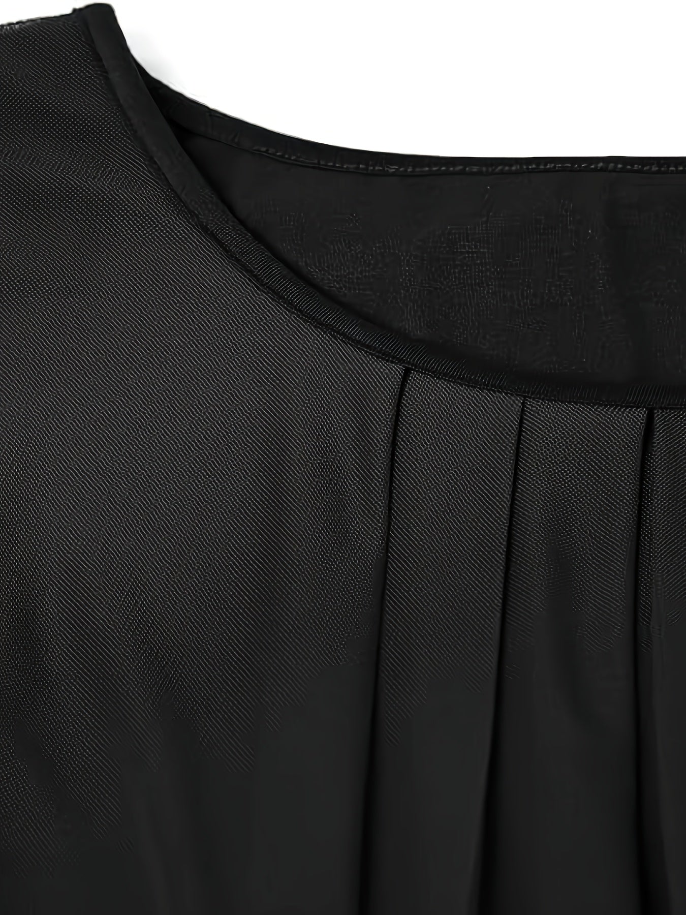 Empriss | Casual blouse van mesh voor dames - Korte mouwen, geplooide voorkant