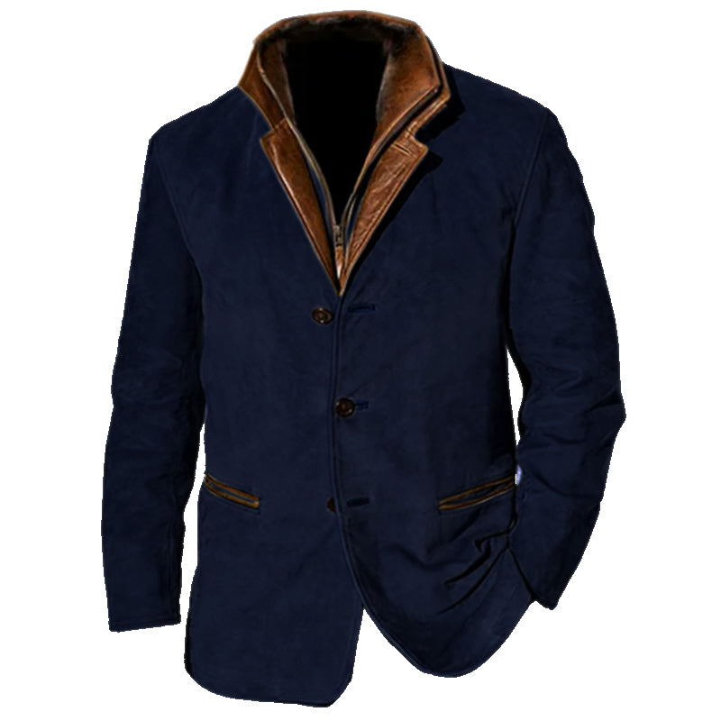 Zalthor | Suède herenjas - knoopsluiting, casual bovenkleding, Western look