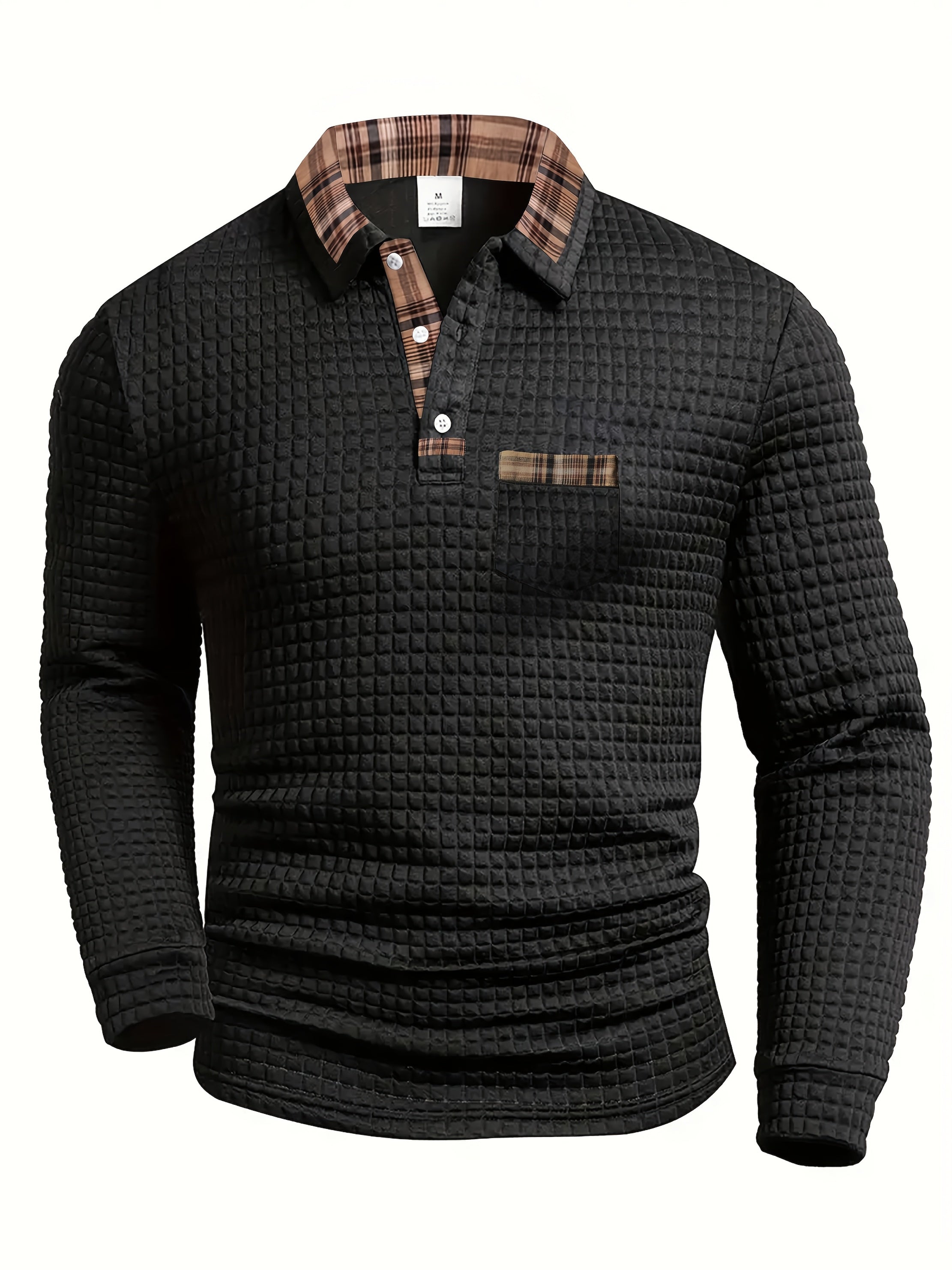 Zenobius | Herenoverhemd met lange mouwen en knopen – Casual regular fit met geruite kraag