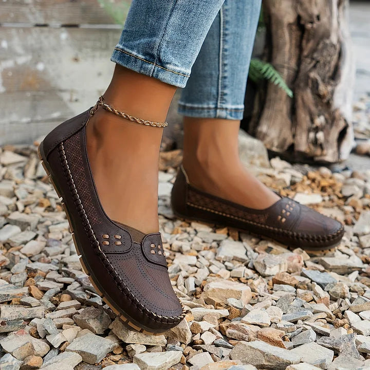 Trish | Comfortabele Orthopedische Flats voor Vrouwen - Steun voor de Boog, Slip-On Loafers