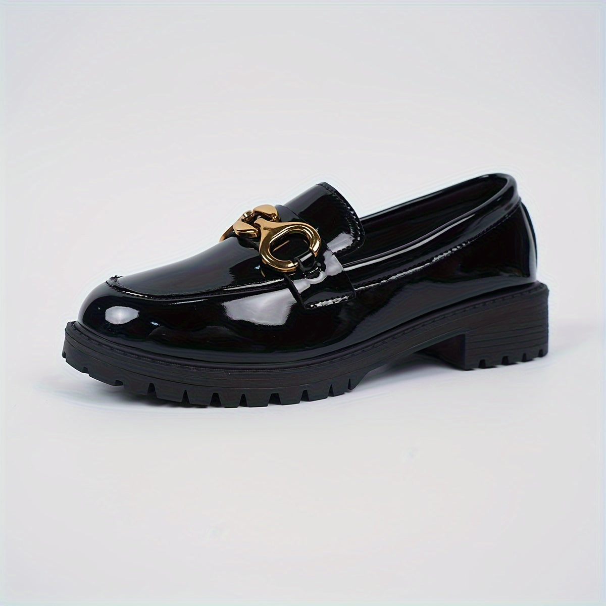 OutStride | Vrouwenglanzende Loafers - Slip-On Schoenen met Britse Stijl
