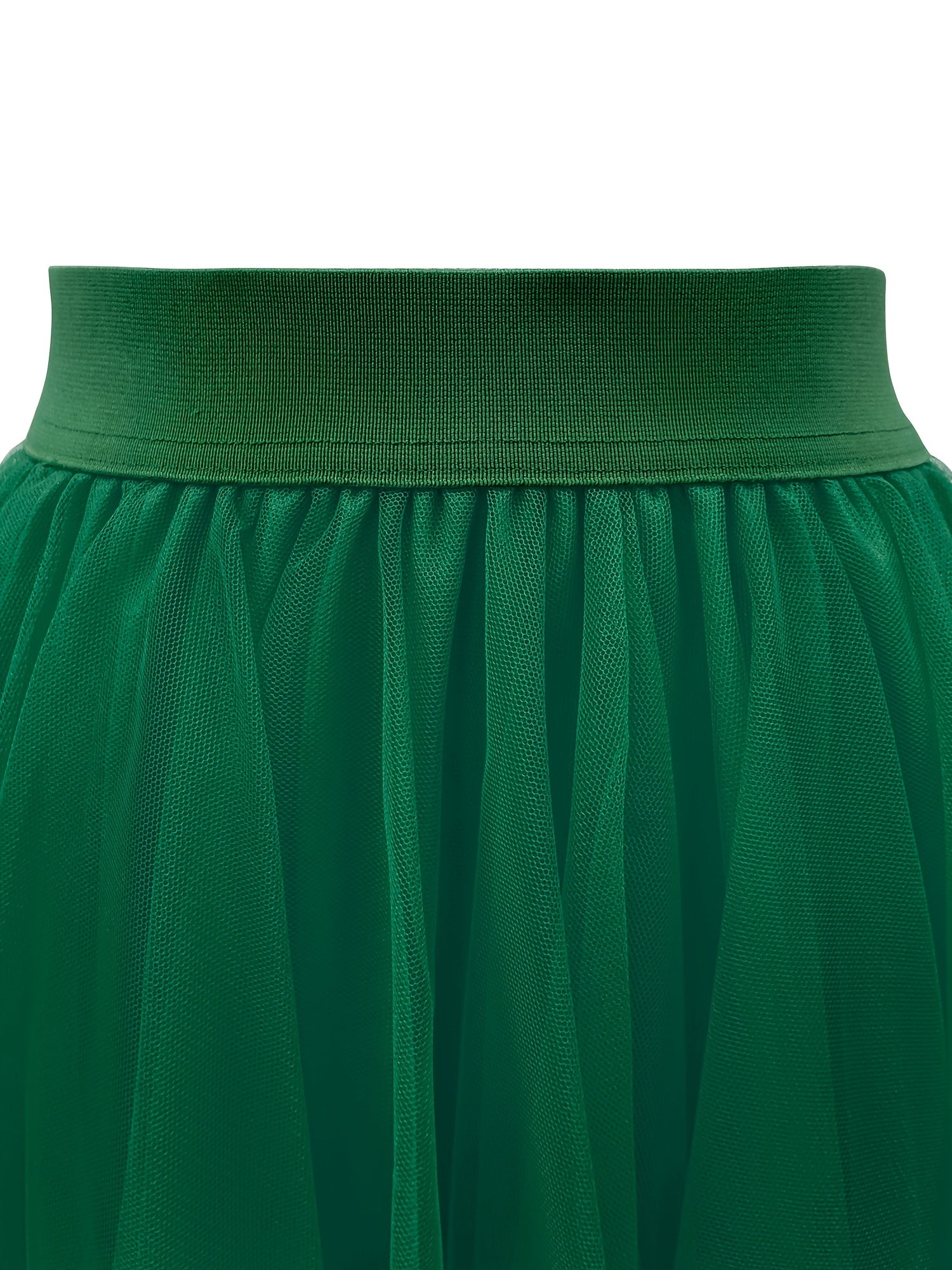 Viorica | Elegante damesrok in tule - gelaagd mesh, asymmetrische zoom, vloeiende midirok