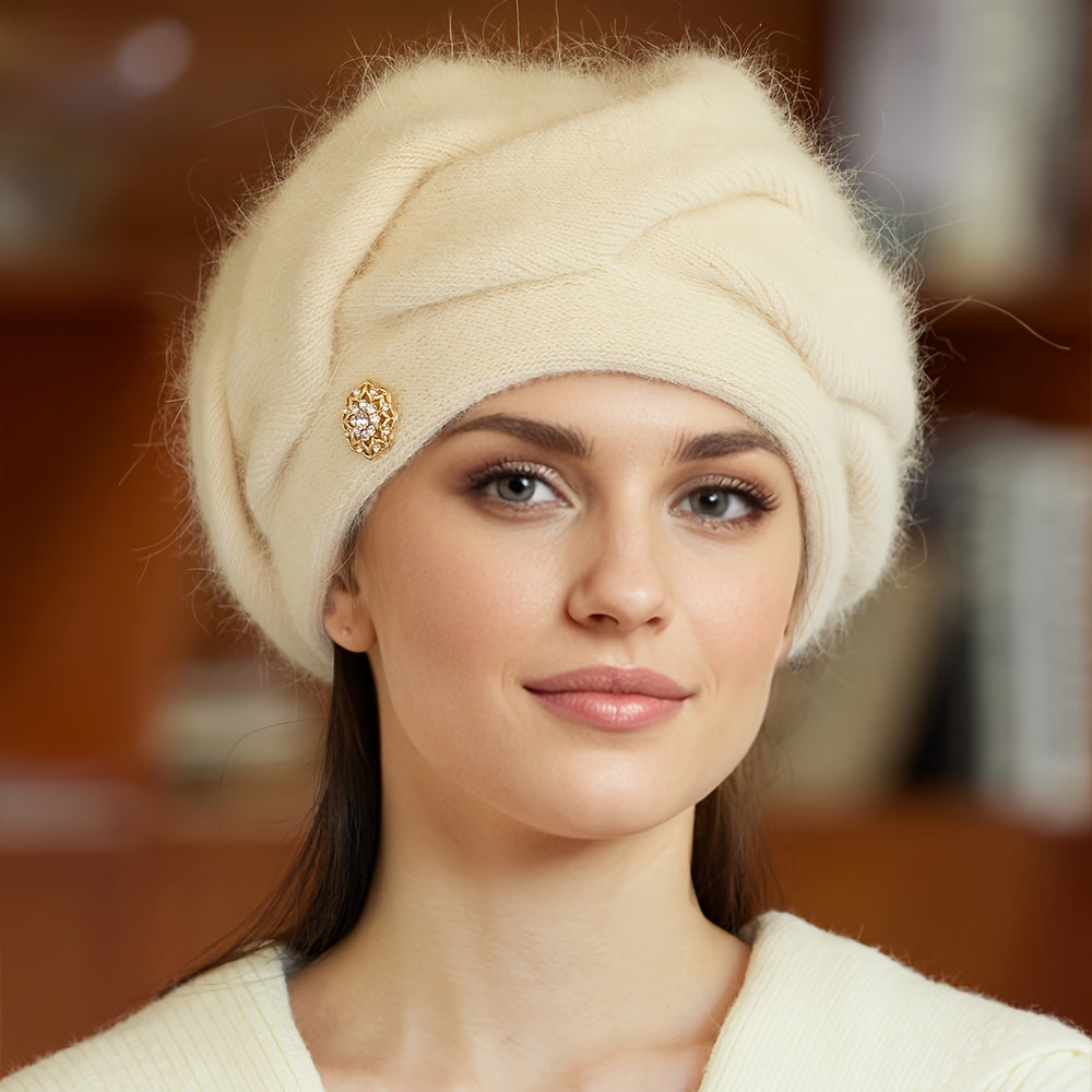 Emina | Damesmuts van wolmix – Warme gebreide wintermuts