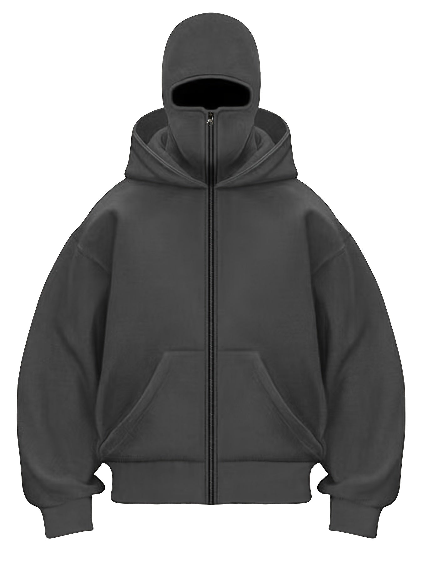 Akselsson | Herenhoodie met masker – Casual effen pullover, kangoeroezak, streetwear, warm sweatshirt