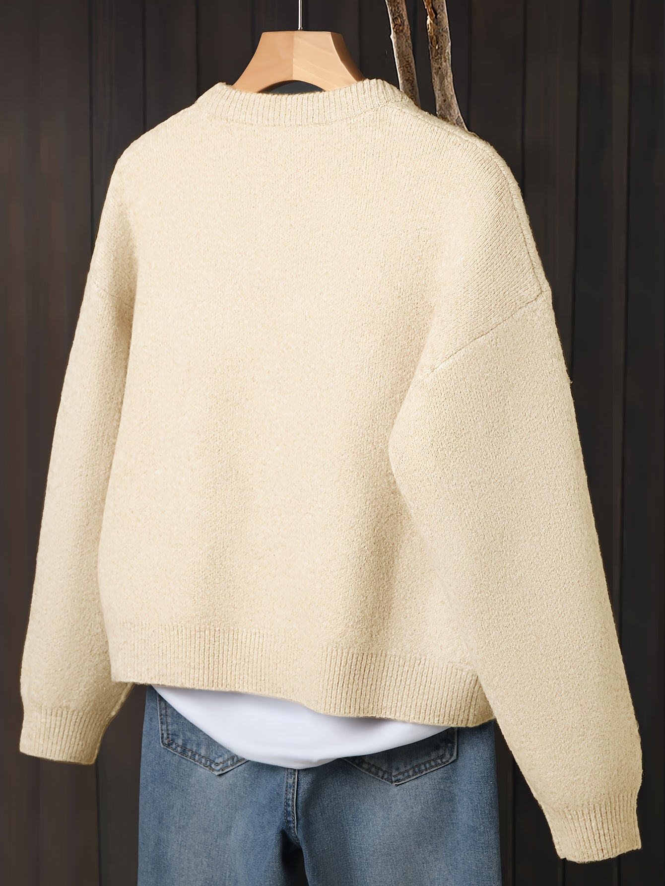 Myrrhith | Klassiek damesvest – Zachte trui met lange mouwen, Knoopsluiting, Comfortabele herfst-/winterlaag