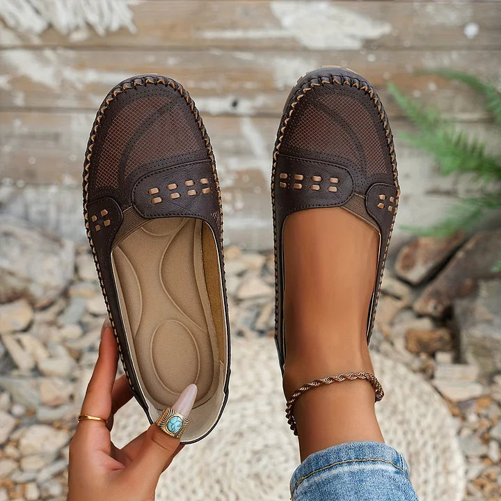 Trish | Comfortabele Orthopedische Flats voor Vrouwen - Steun voor de Boog, Slip-On Loafers