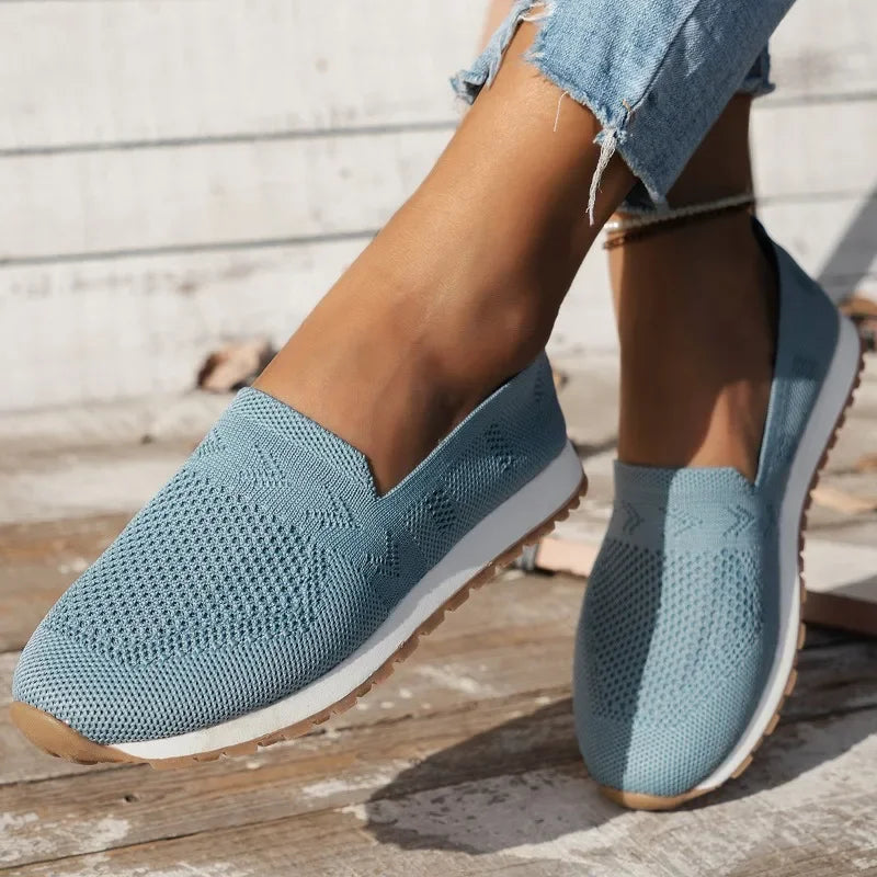 Breeza | Casual Vrouwen Slip-On Mesh Wandelschoenen - Ademend, Lichtgewicht