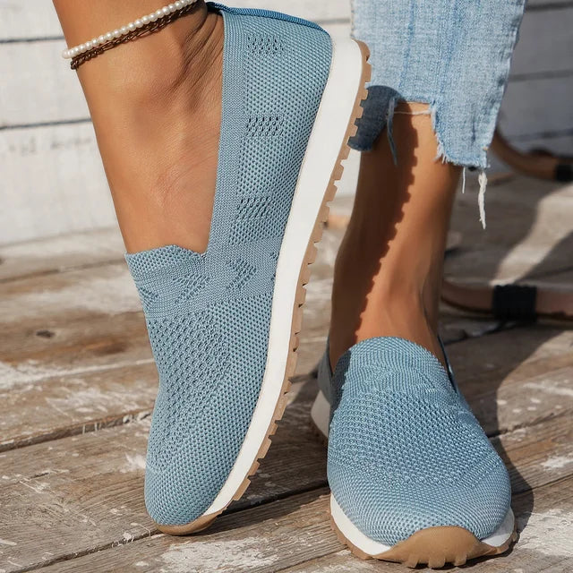 Breeza | Casual Vrouwen Slip-On Mesh Wandelschoenen - Ademend, Lichtgewicht