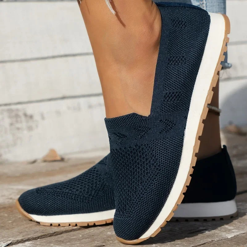 Breeza | Casual Vrouwen Slip-On Mesh Wandelschoenen - Ademend, Lichtgewicht