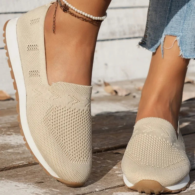 Breeza | Casual Vrouwen Slip-On Mesh Wandelschoenen - Ademend, Lichtgewicht