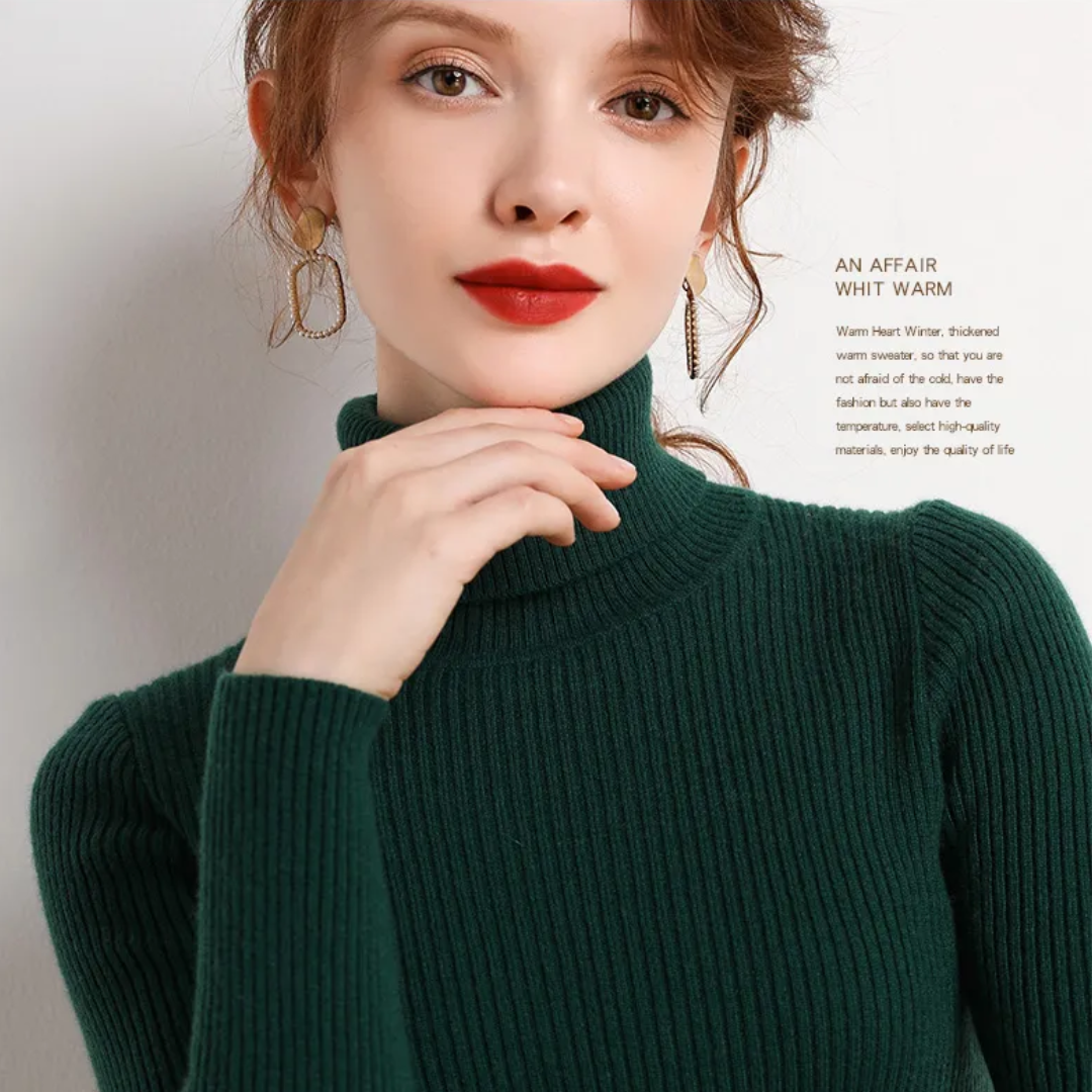 Saelina | Kasjmier coltrui voor dames – Zachte, elegante gebreide trui voor een winterse en casual chique stijl