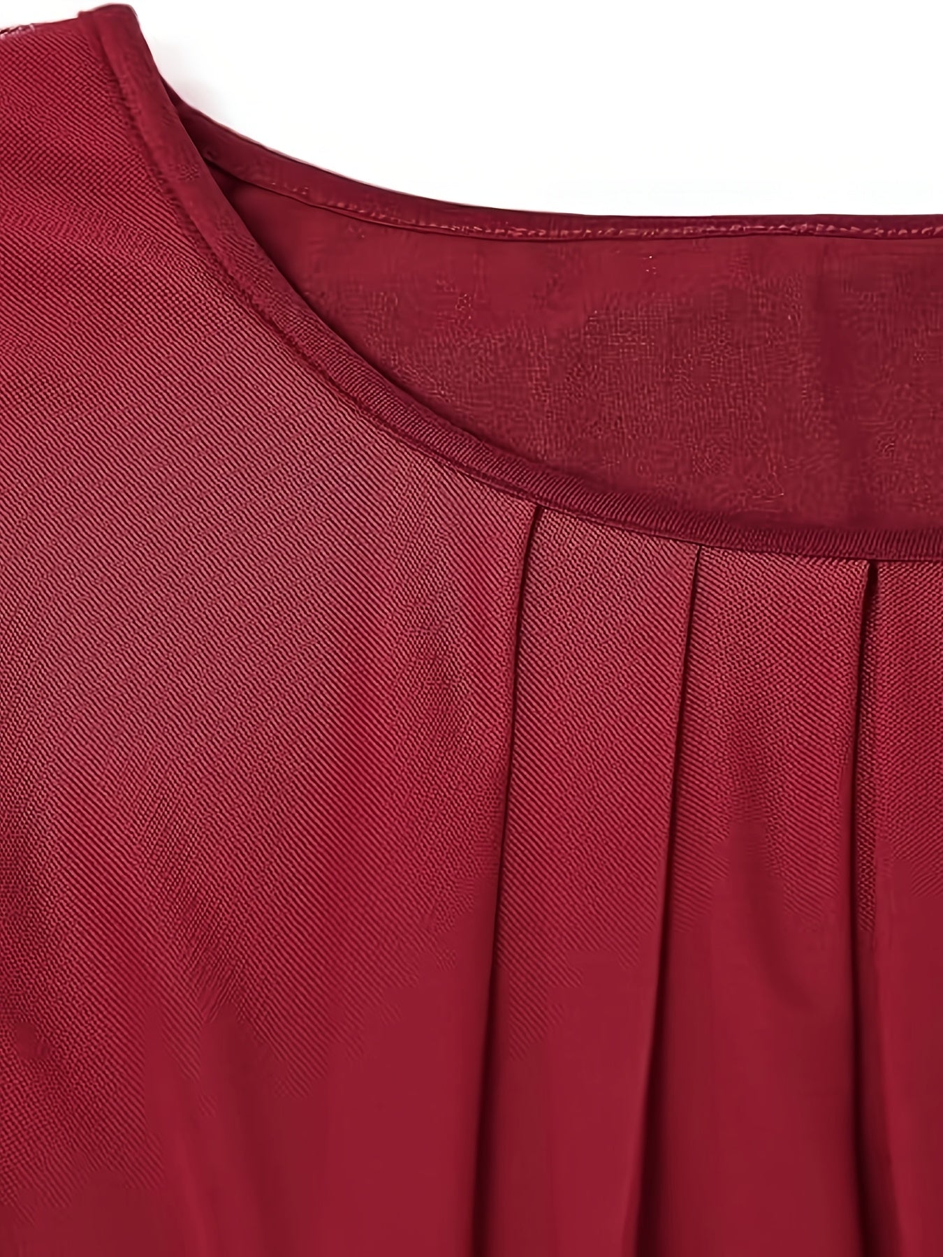 Empriss | Casual blouse van mesh voor dames - Korte mouwen, geplooide voorkant