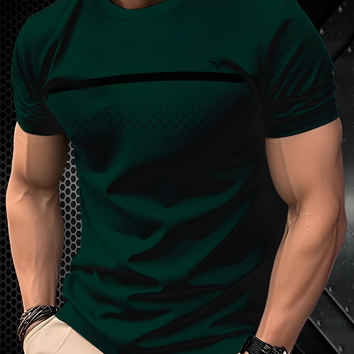 Xerxes | Polyester T-shirt voor heren - comfortabele regular fit, minimalistische print
