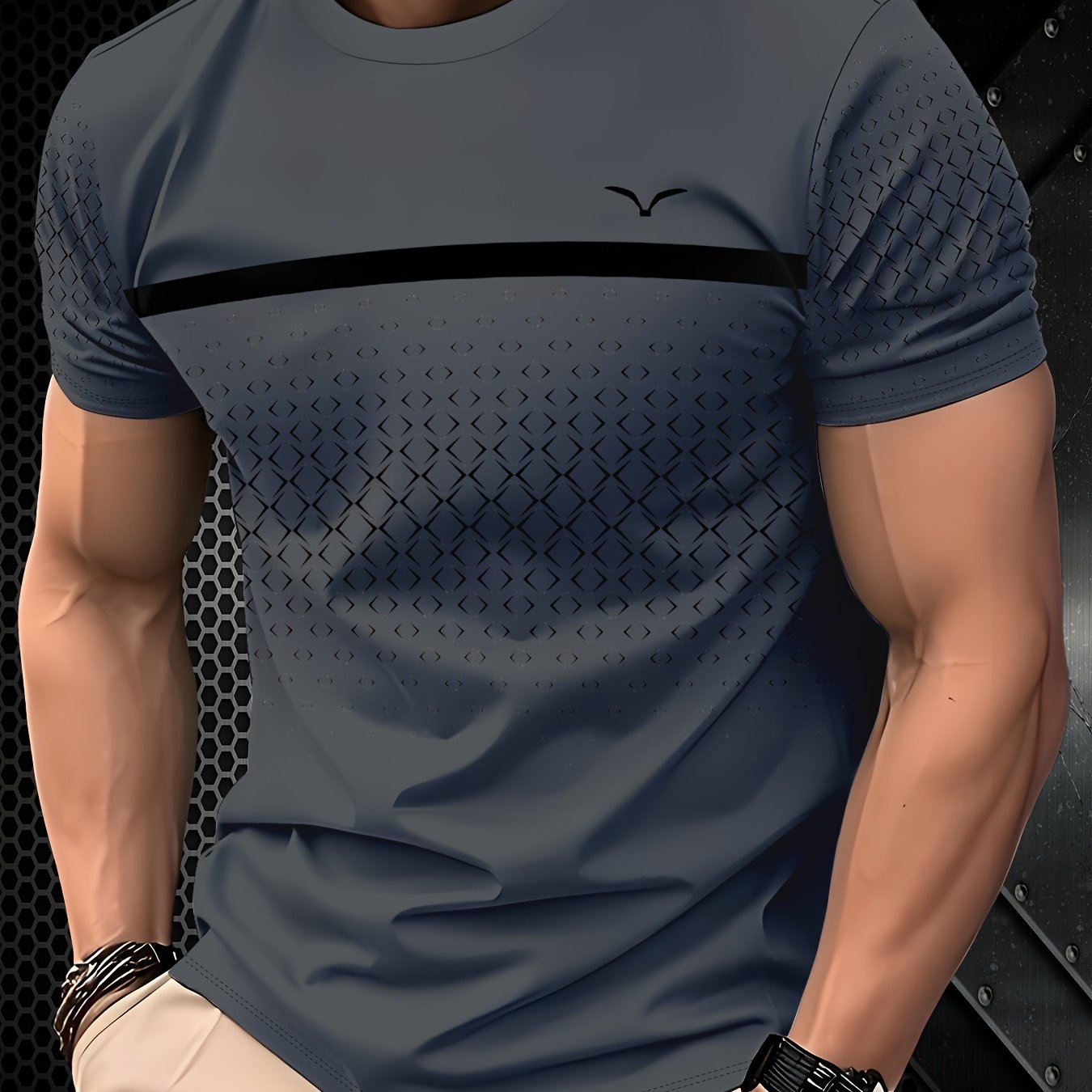 Xerxes | Polyester T-shirt voor heren - comfortabele regular fit, minimalistische print