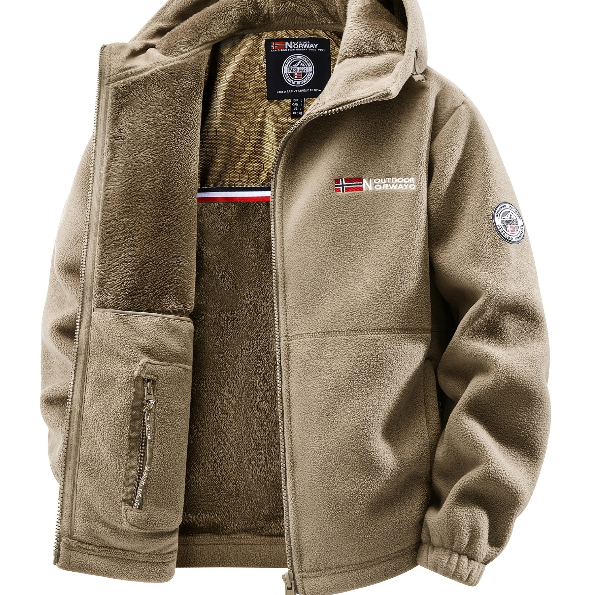 Wulfram | Zware winterjas voor heren – Thermisch geïsoleerde jas met capuchon, bovenkleding voor koud weer