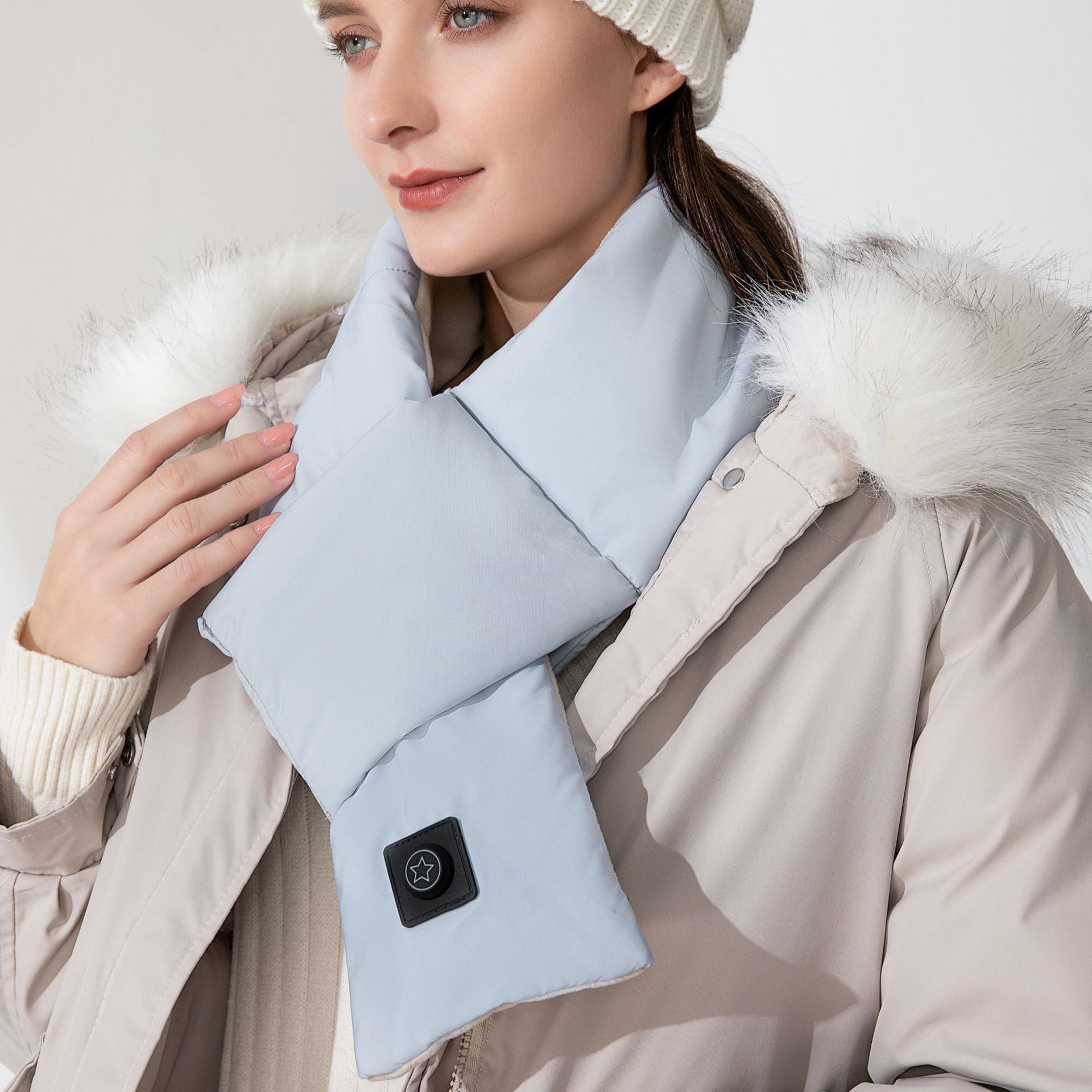 ThermaScarf | Elektrisch verwarmde sjaal – USB-oplaadbare nekwarmer, zachte wintersjaal