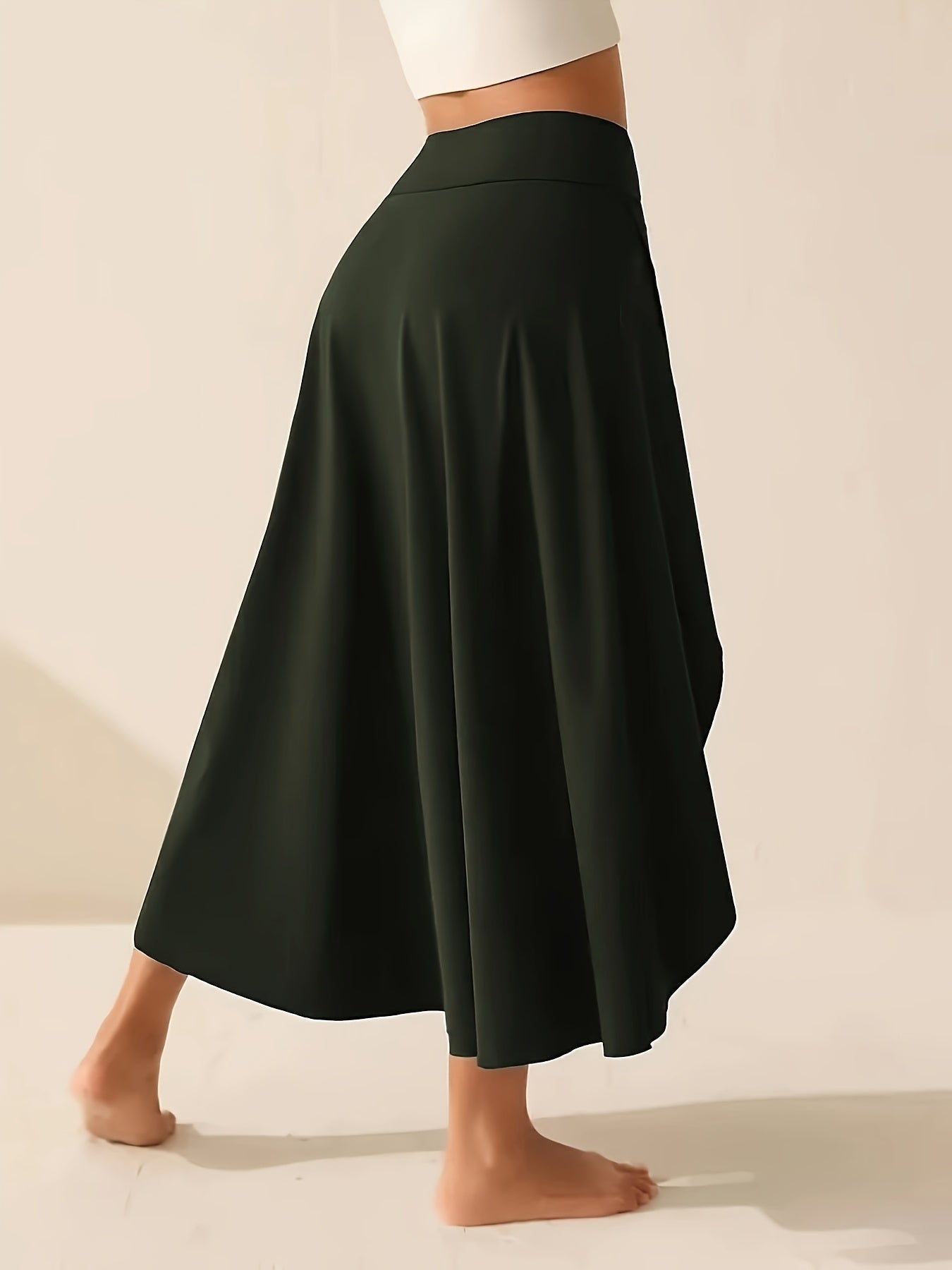 Wilona | Damesrok met hoge taille en asymmetrische split met ingebouwde short