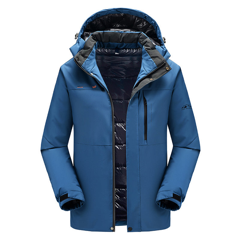 Boaz | Waterdichte winterjas voor heren met capuchon – geïsoleerde, winddichte, warme outdoorjas