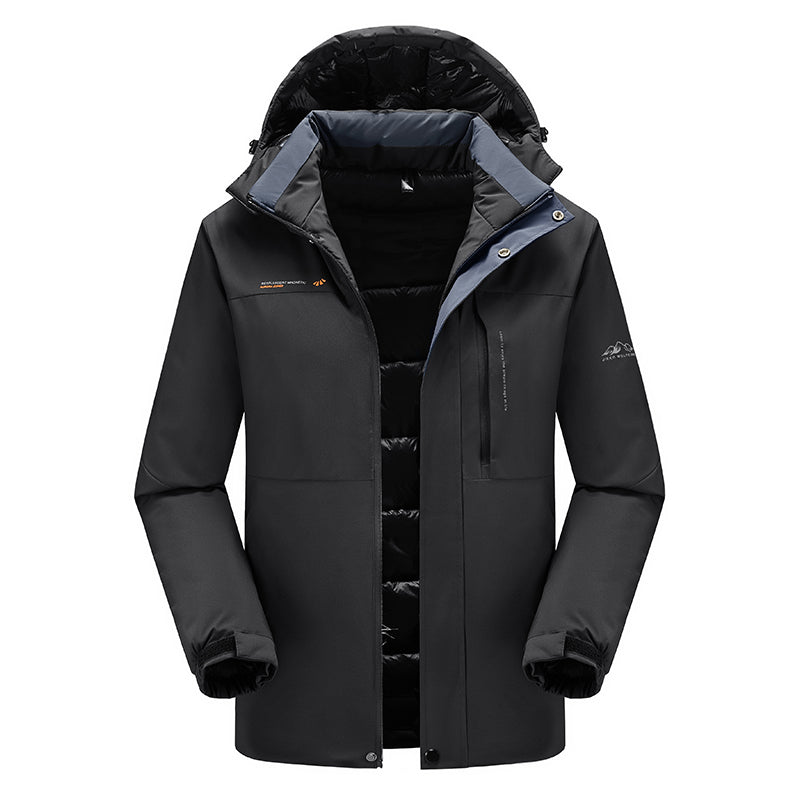 Boaz | Waterdichte winterjas voor heren met capuchon – geïsoleerde, winddichte, warme outdoorjas
