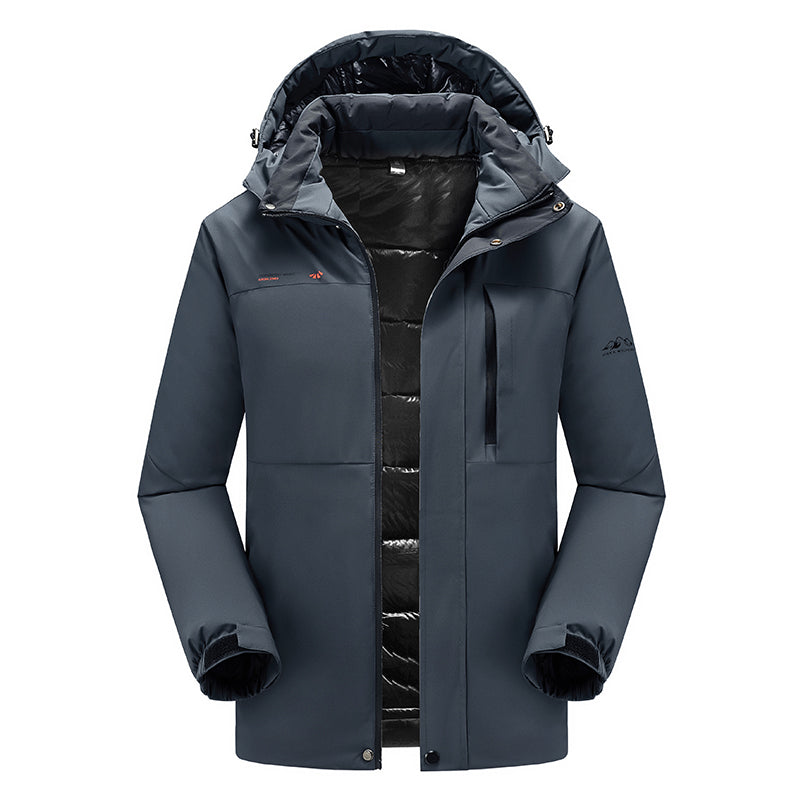 Boaz | Waterdichte winterjas voor heren met capuchon – geïsoleerde, winddichte, warme outdoorjas