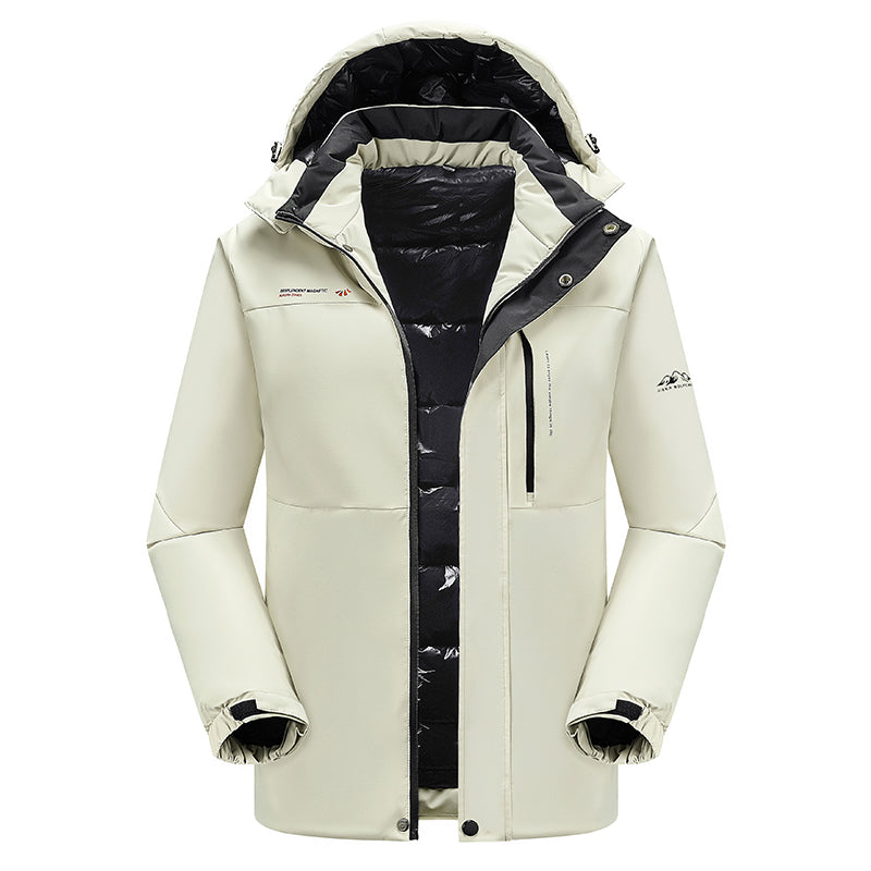 Boaz | Waterdichte winterjas voor heren met capuchon – geïsoleerde, winddichte, warme outdoorjas