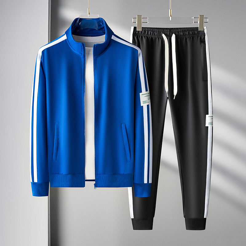 Cendric | Sportieve trainingspak set voor heren – Gestreepte casual joggingtop en broek – Streetwear Activewear