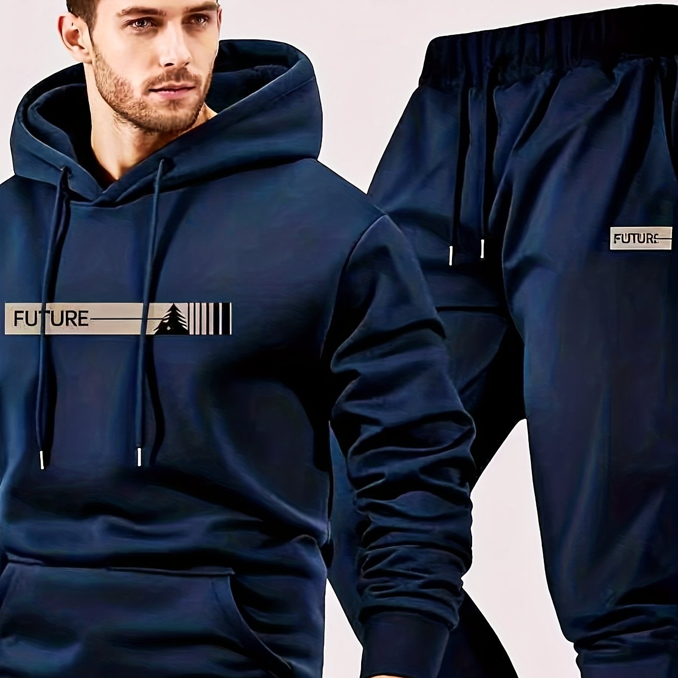 Brice | Heren 2-delige hoodie & joggingbroek set – Casual sportkleding, joggingoutfit van stretchstof