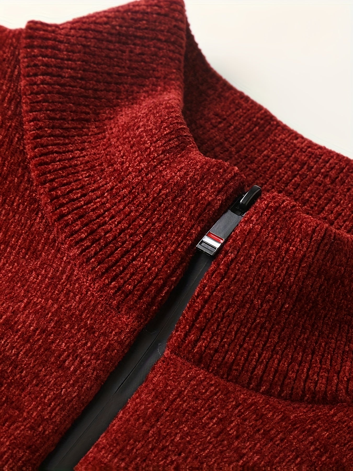 Peder | Herenpullover met fleecevoering – Comfortabele herfst-/wintertrui met kwartritssluiting