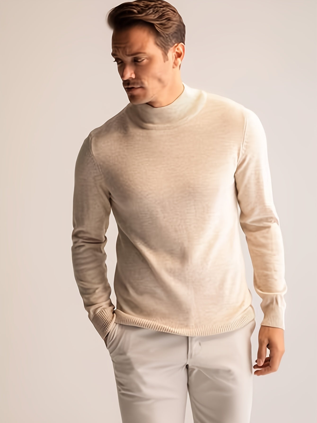Norrik | Comfortabele gebreide coltrui voor heren – Casual slim fit pullover voor herfst en winter
