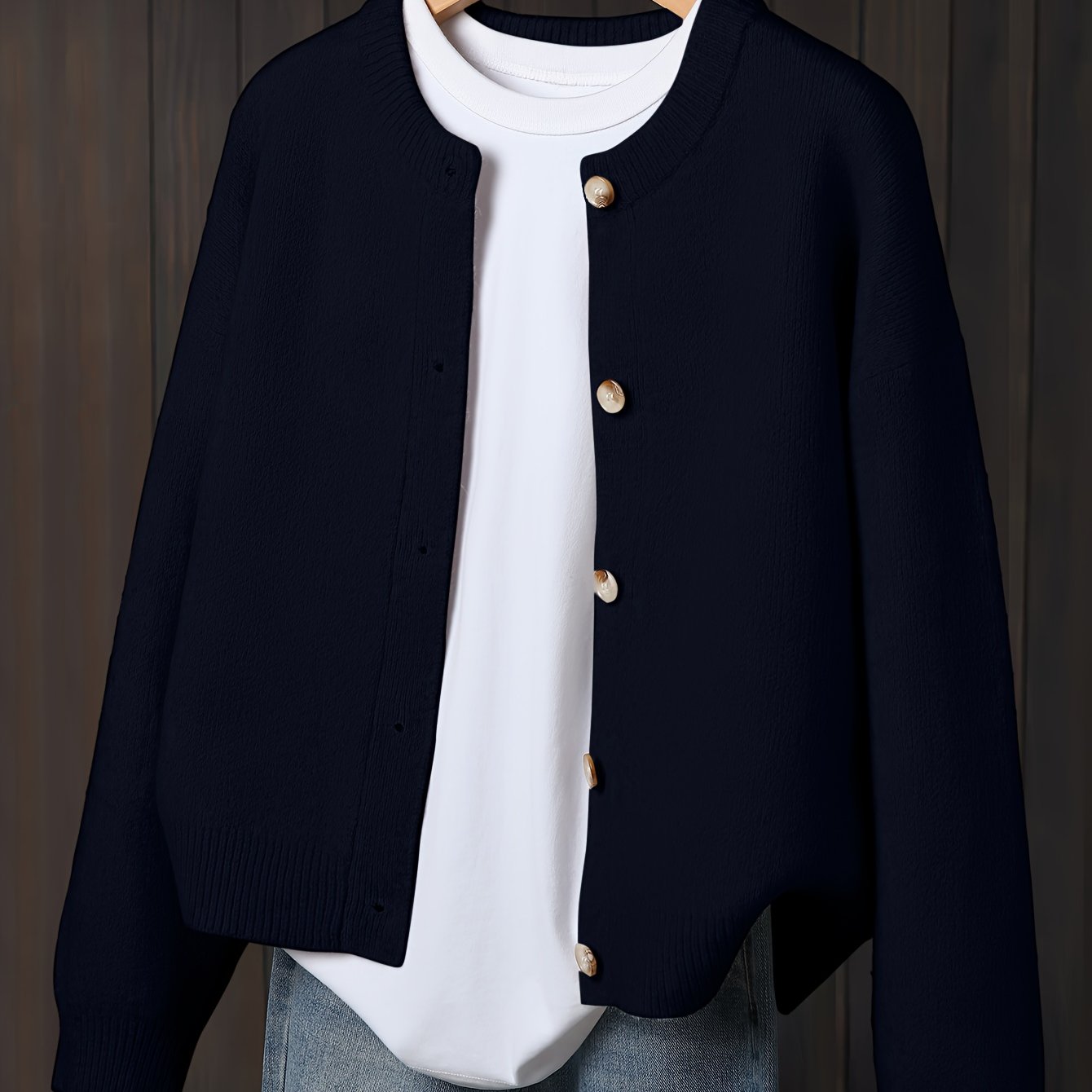 Myrrhith | Klassiek damesvest – Zachte trui met lange mouwen, Knoopsluiting, Comfortabele herfst-/winterlaag