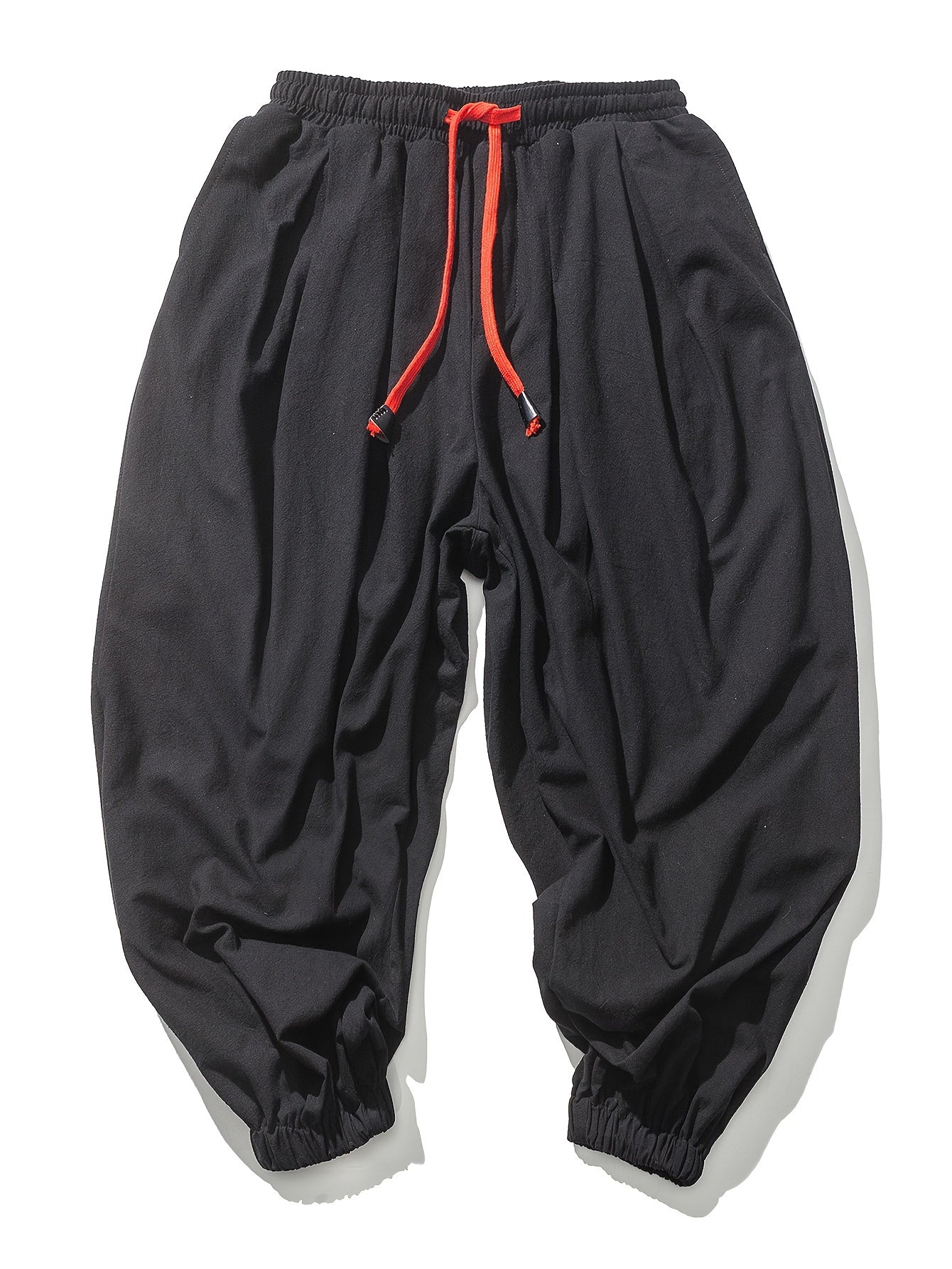 Rhaegar | Herenbroek zwart linnen - lichtgewicht, losse pasvorm, elastische taille, koord