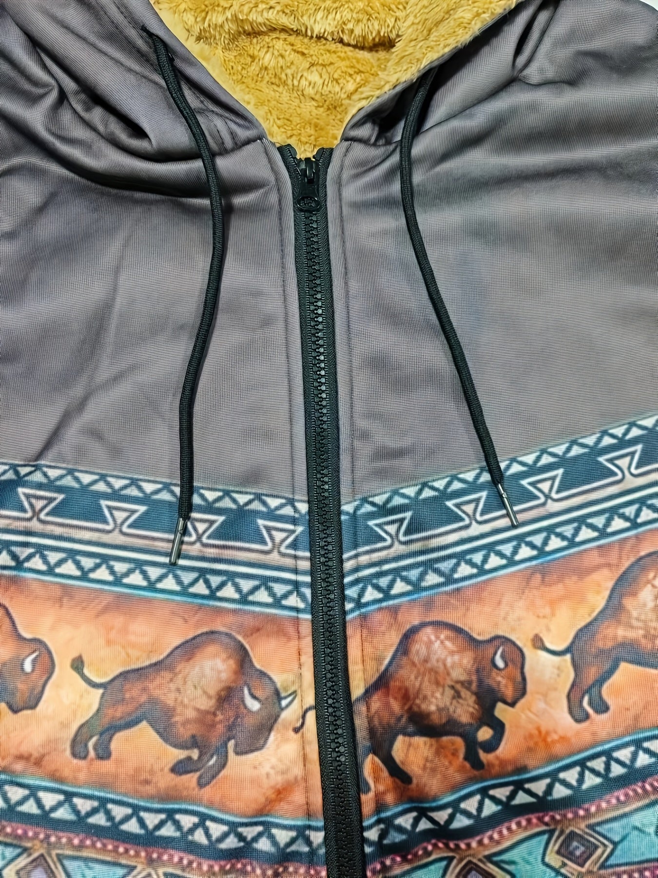 Benediktus | Bohemian geruite fleece hoodie met ritssluiting – Warme retro casual jas voor herfst en winter