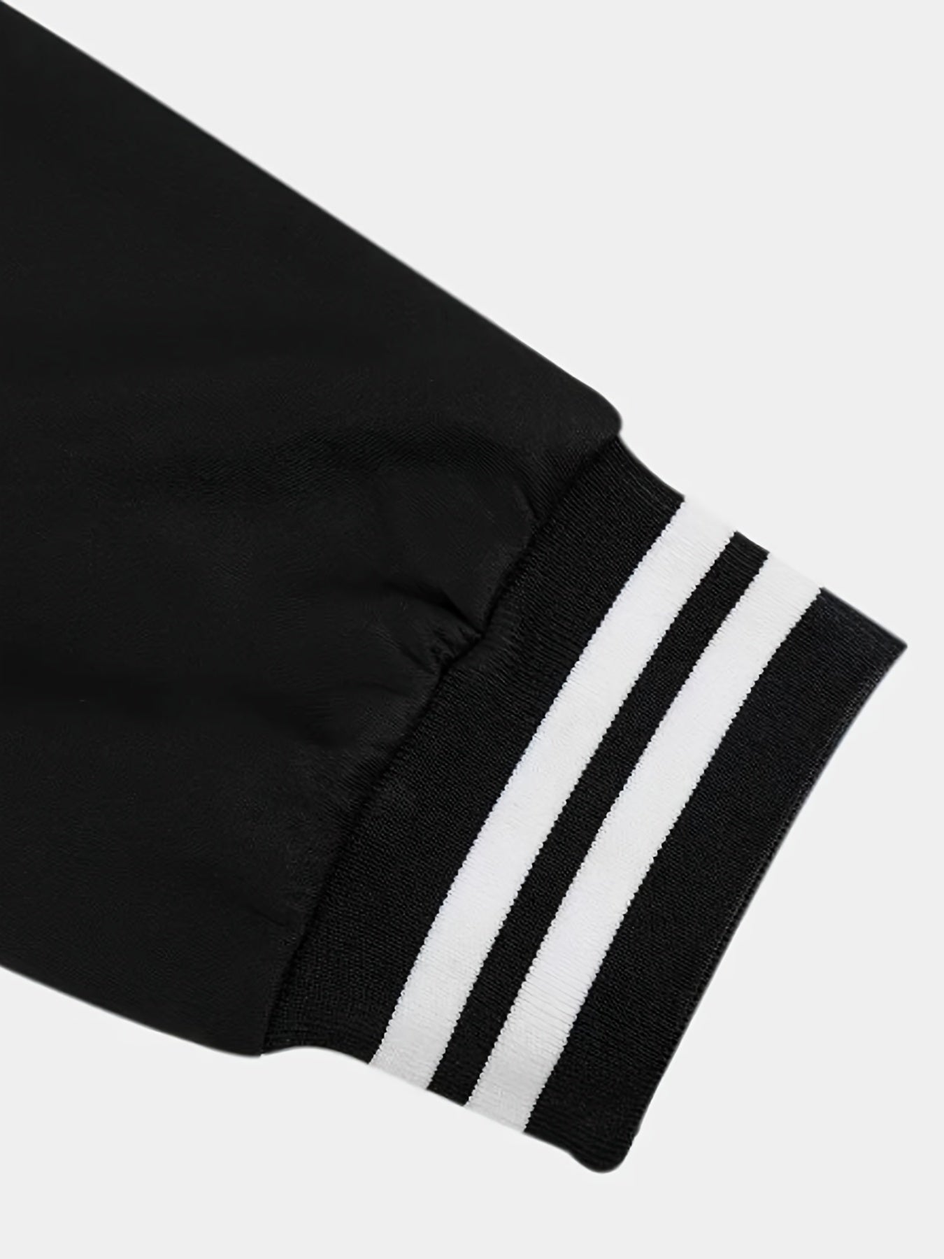 Jessenia | Damesset met gestreepte manchet en enkel, casual blazer en broek - gebreide polyester-plastexmix