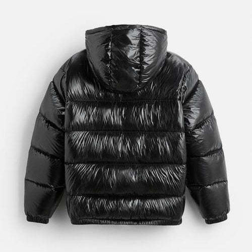 Mikkel | Heren pufferjas met capuchon – minimalistische relaxte pasvorm, lichtgewicht geïsoleerde winterjas