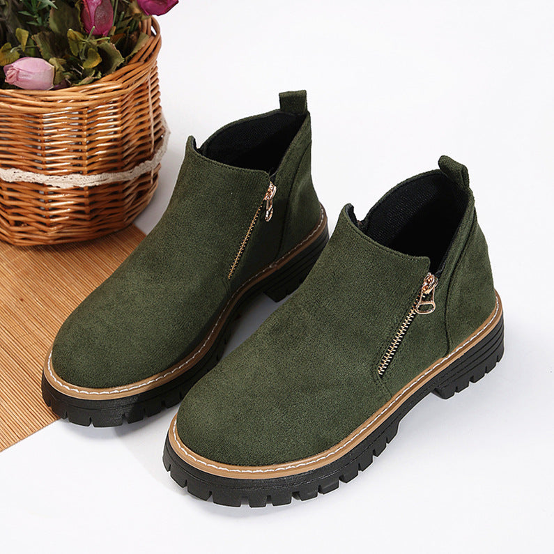 TrendSole | Orthopedische leren laarzen voor dames – ritssluiting aan de zijkant, comfortabel en modieus