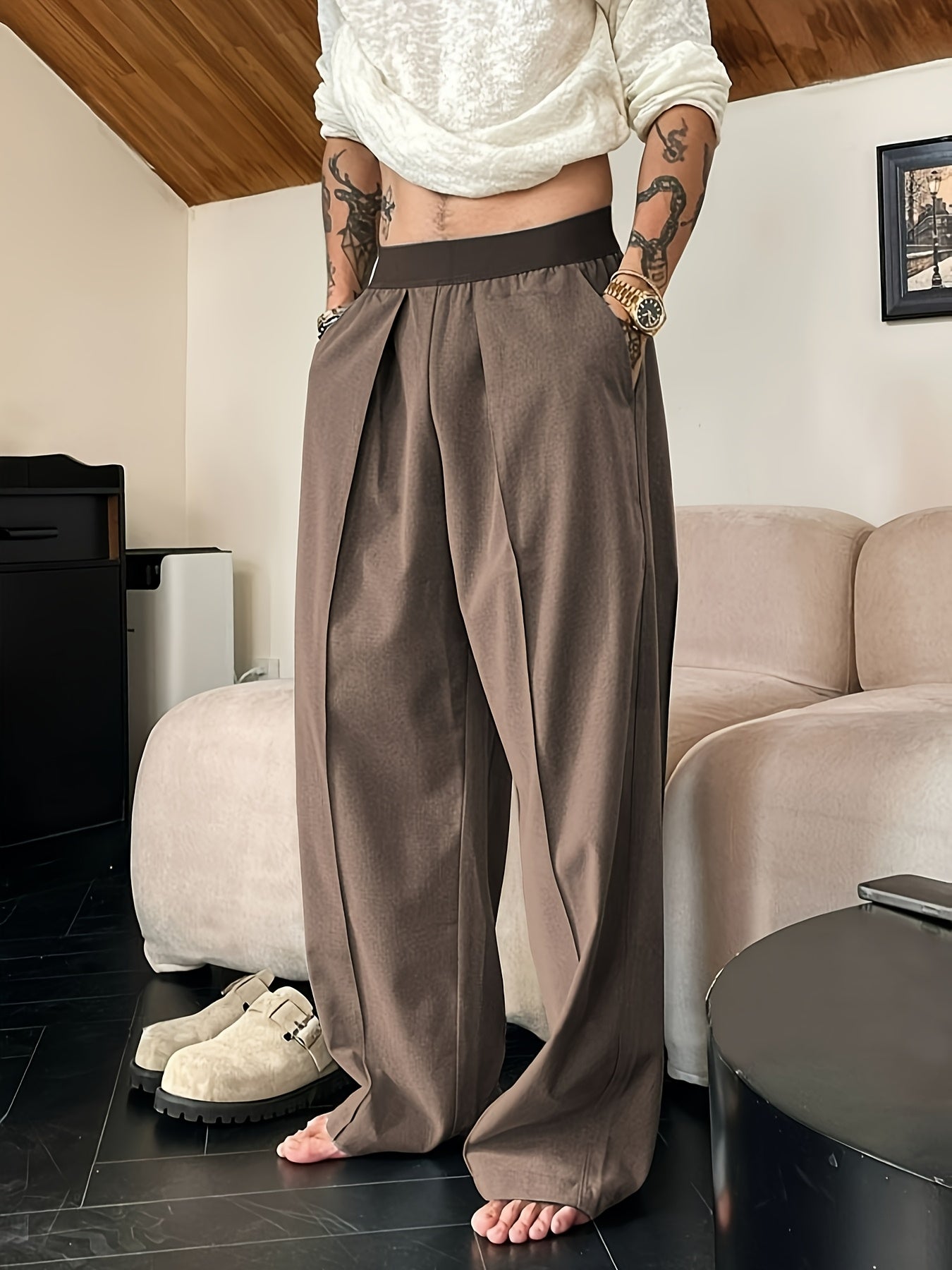 Arnthor | Casual loose fit herenbroek met elastische tailleband