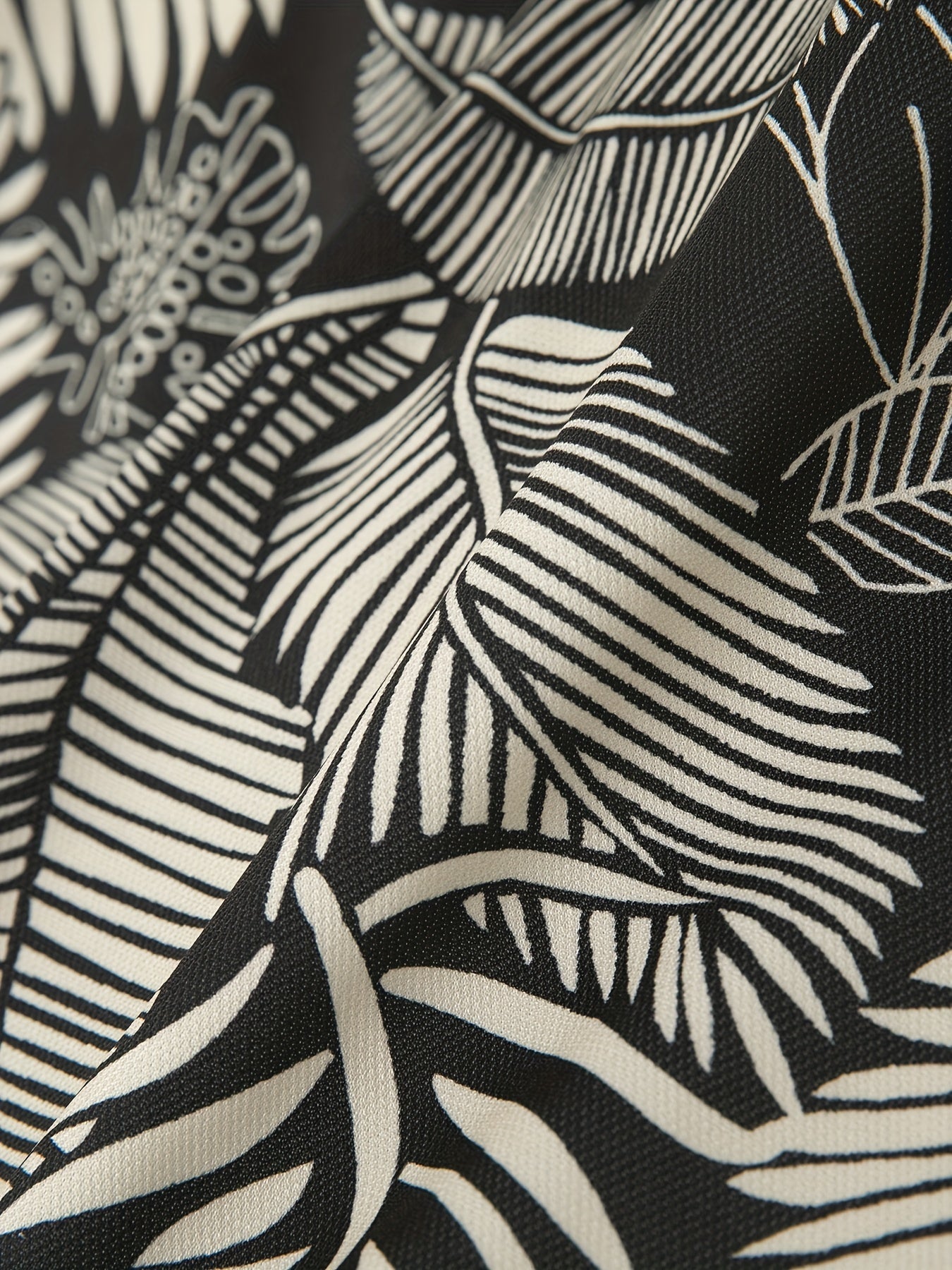 Virgil | Herenpoloshirt met tropische bladerenprint - korte mouwen, regular fit