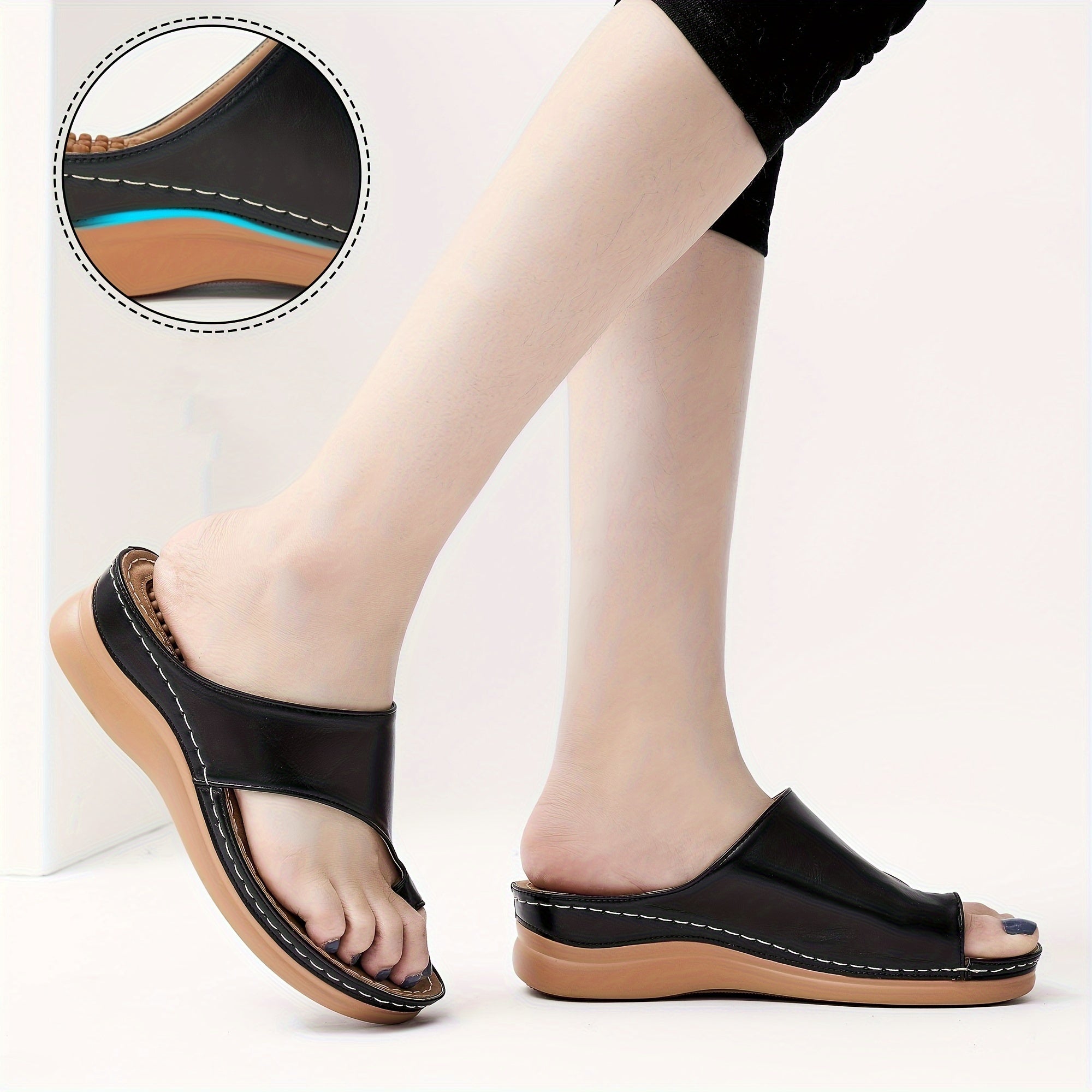 OrthoSlide | Orthopedische massage slippers voor dames - Sandalen met steunzolen