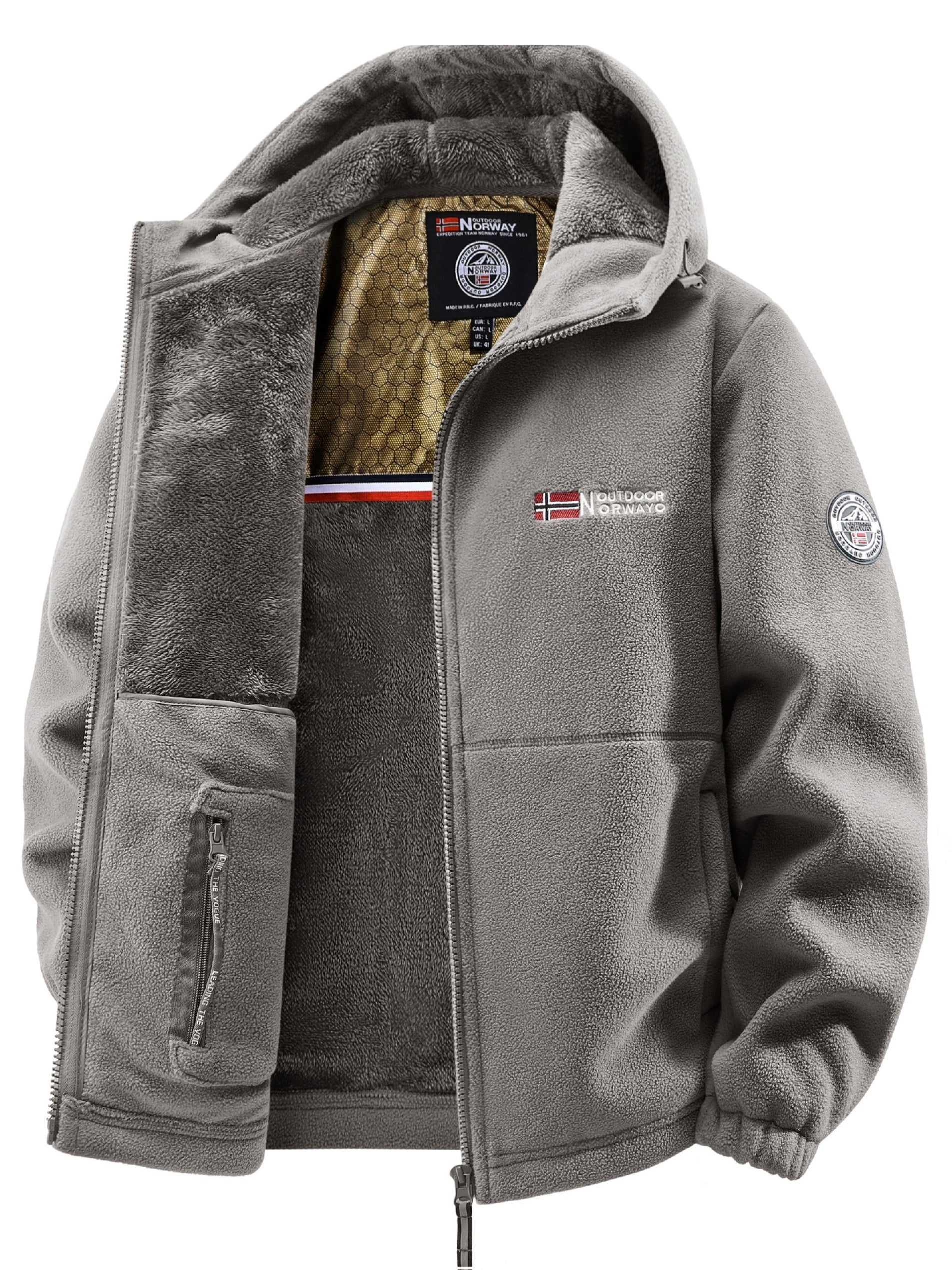 Wulfram | Zware winterjas voor heren – Thermisch geïsoleerde jas met capuchon, bovenkleding voor koud weer